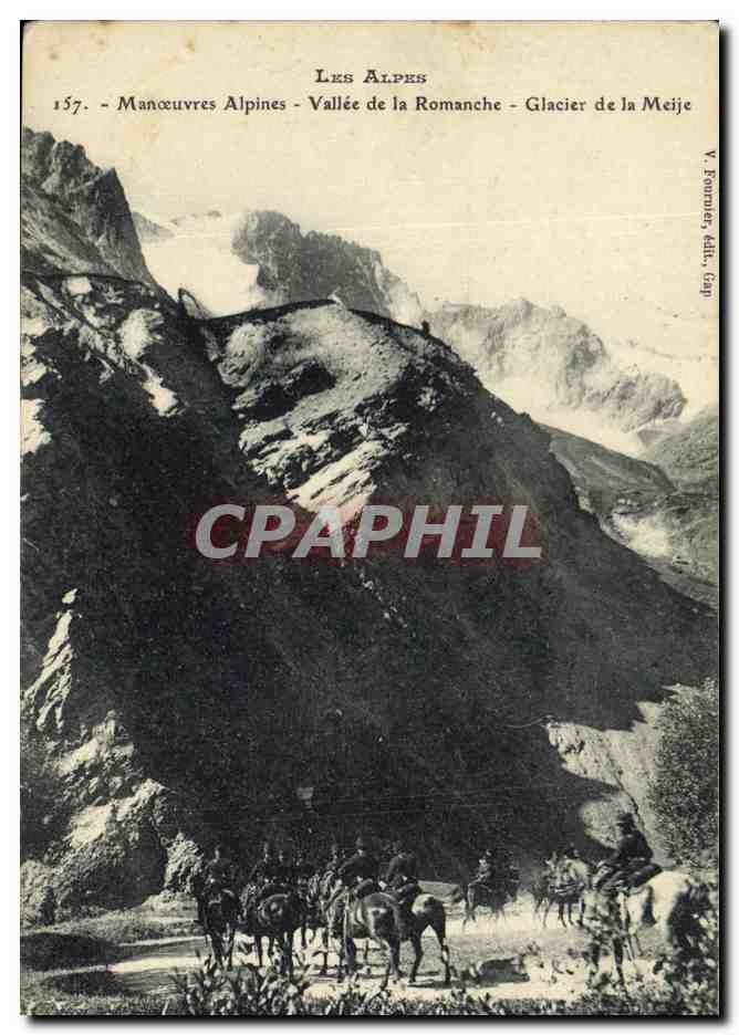 Les Alpes — Manœuvres Alpines — Vallée de la Romanche — Glacier de la Meije — V. Fournier, édit., Gap
