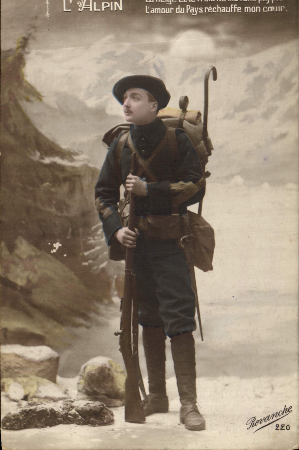 CPA Militaria Chasseurs Alpins L'Alpin 