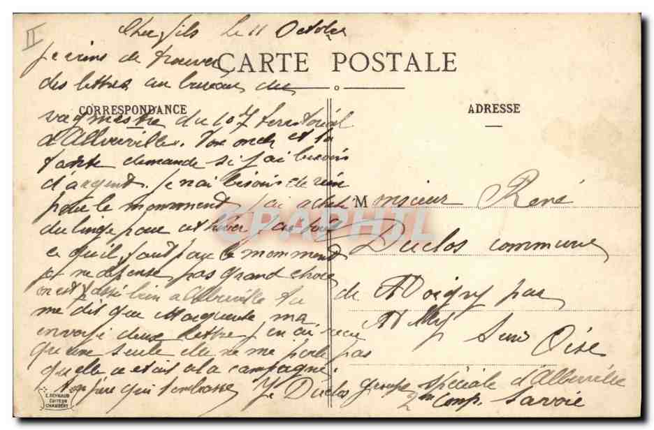 CPA Militaria Chasseurs Alpins en marches d'hiver  — Rückseite