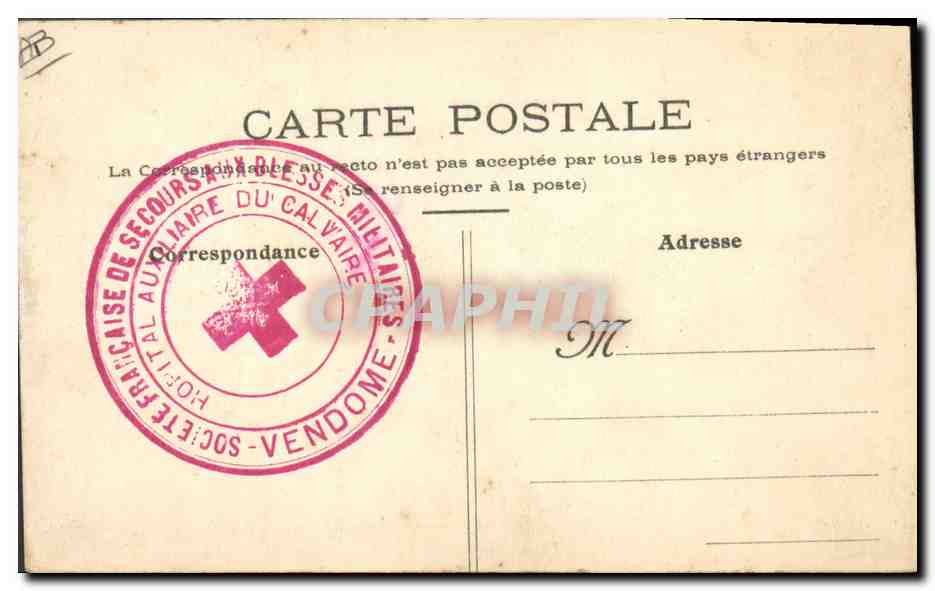 CPA Militaria Blessures glorieuses  — Rückseite