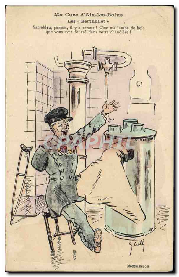 CPA Militaria Ma cure d'Aix les Bains Les Berthollet 