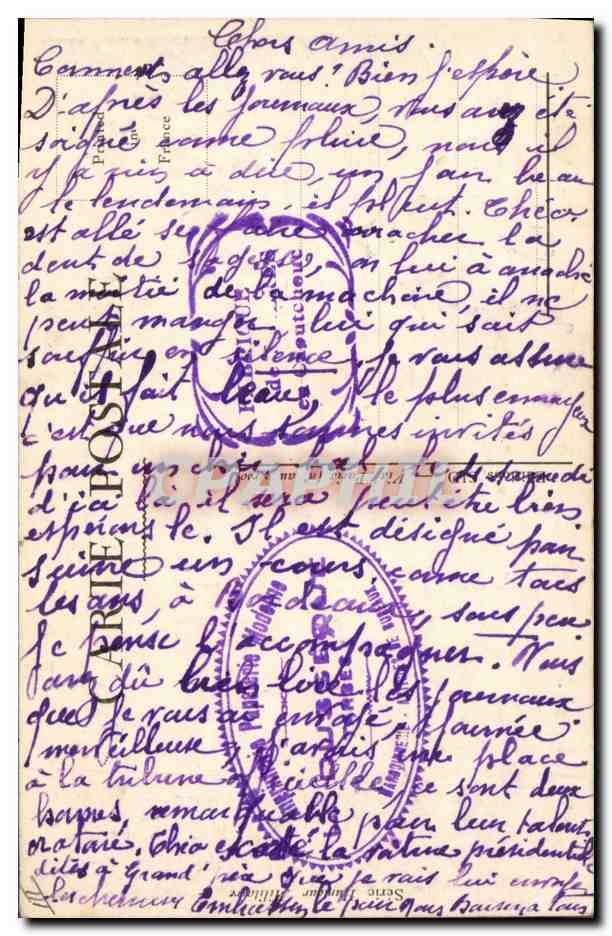 CPA Militaria Eh le type Ane Mule  — Verso