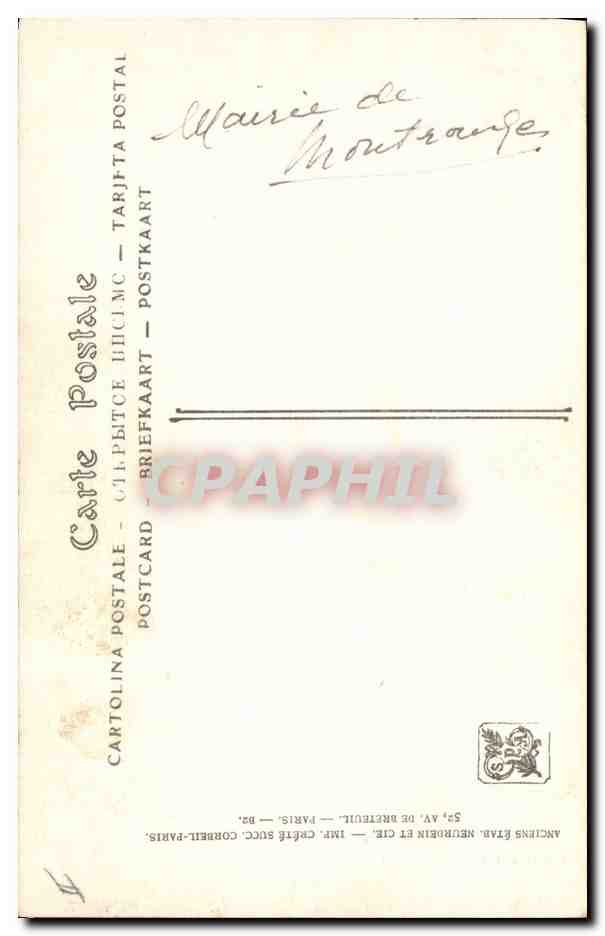 CPA Perron Dignite Salons de Paris  — Back