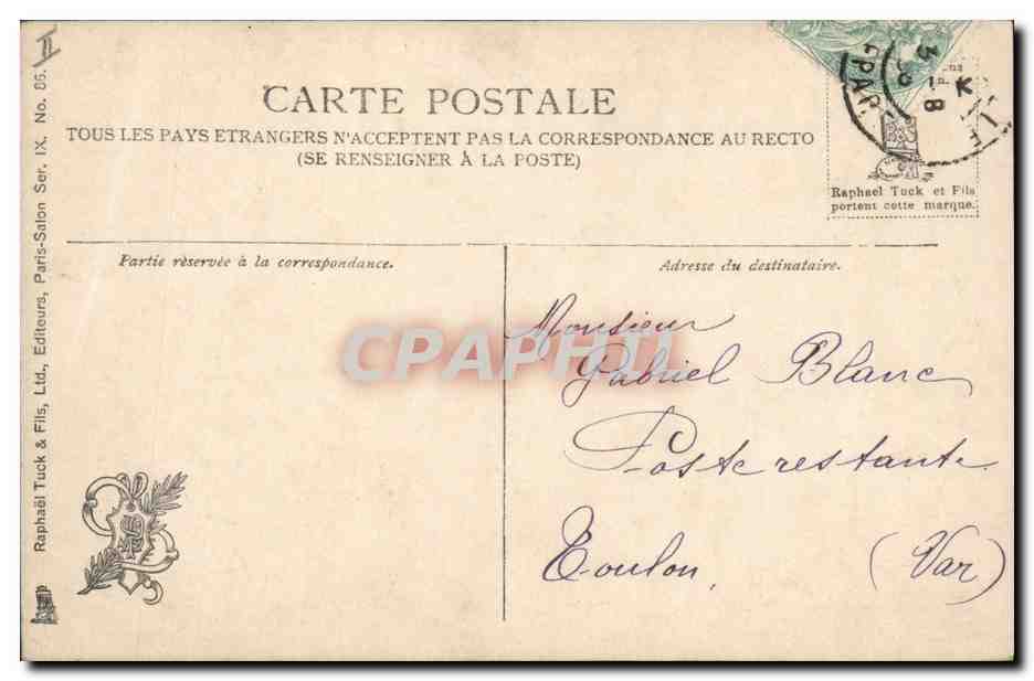 CPA Salon 1906 Peyre Offrande a Venus  — Rückseite