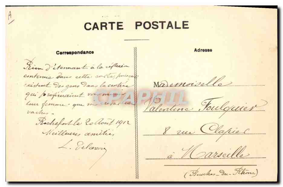 CPA Folklore Aux Sables d'Olonne Ane mule  — Verso