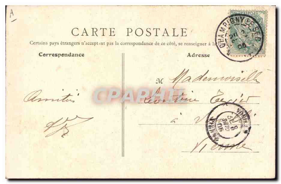 CPA Folklore Maraichins et Soullans Vendee  — Verso