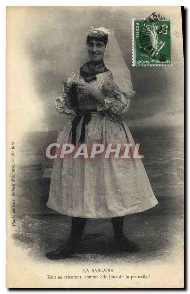 CPA Folklore La Sablaise 