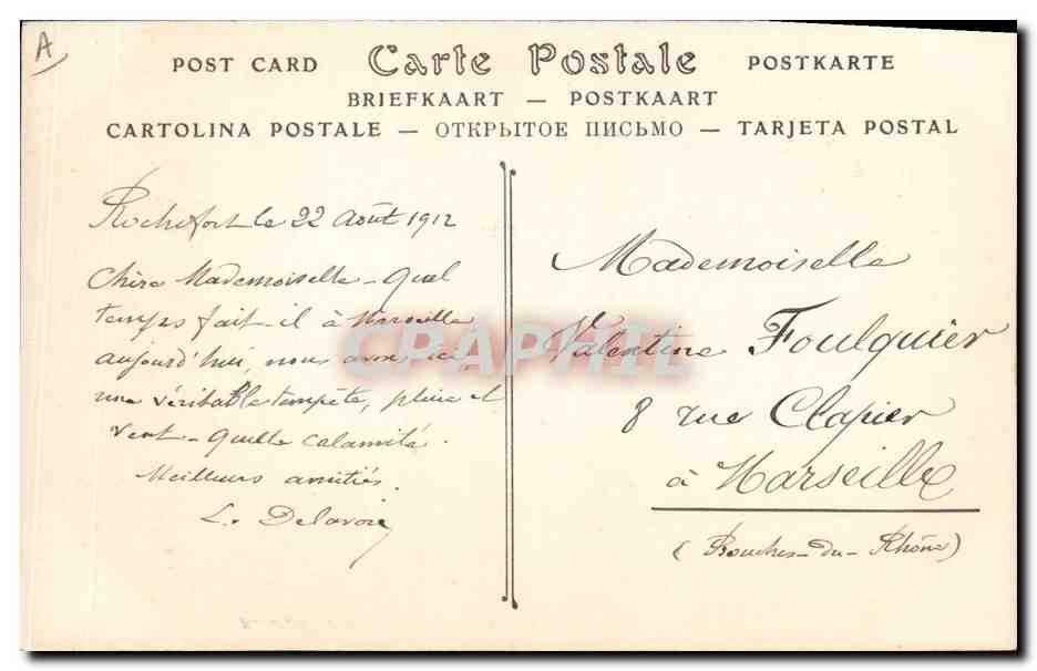 CPA Folklore La Sablaise  — Verso