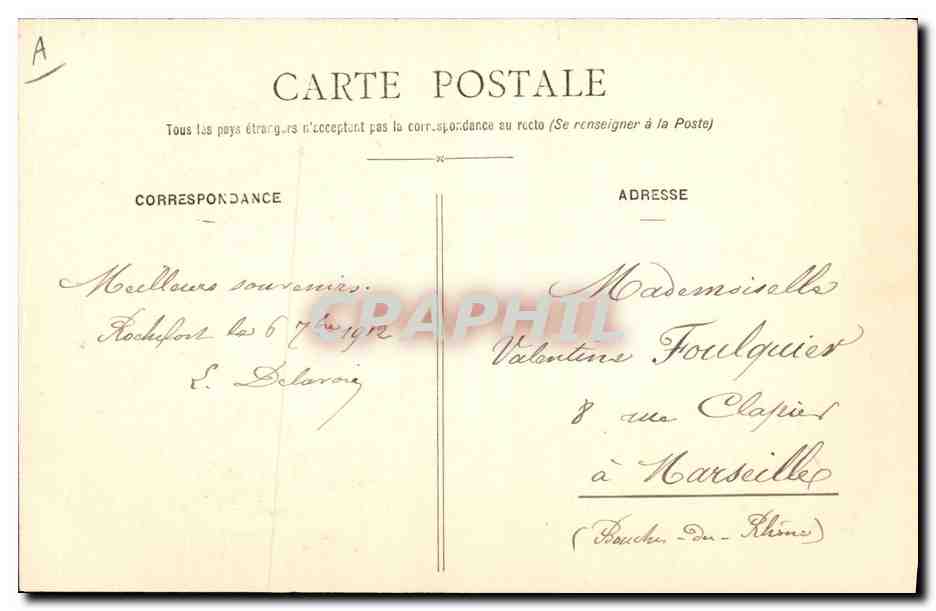 CPA Folklore Sablaise Ane Mule  — Verso