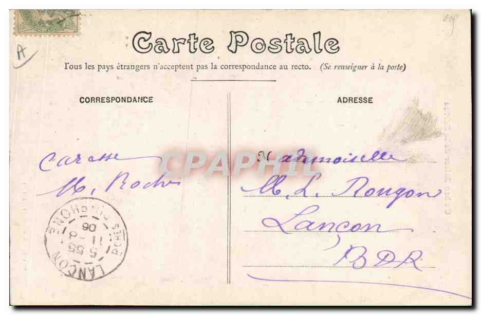 CPA Folklore Un bon baiser de la Sarthe  — Verso