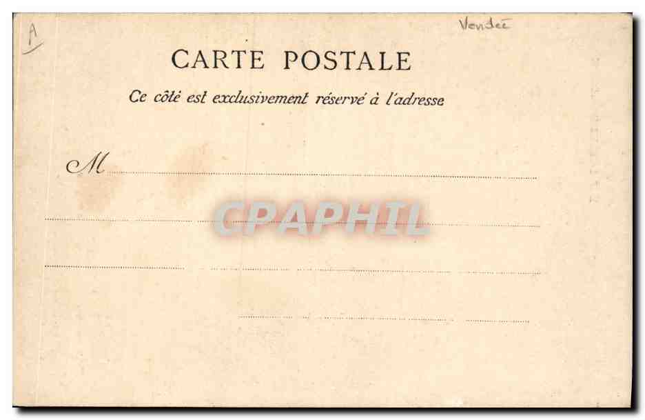 CPA Folklore Les Sables d'Olonne  — Verso