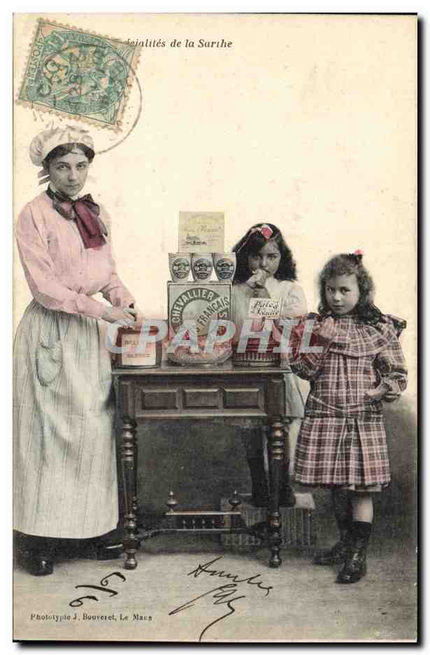 CPA Folklore Specialites de la Sarthe Rillettes Enfants