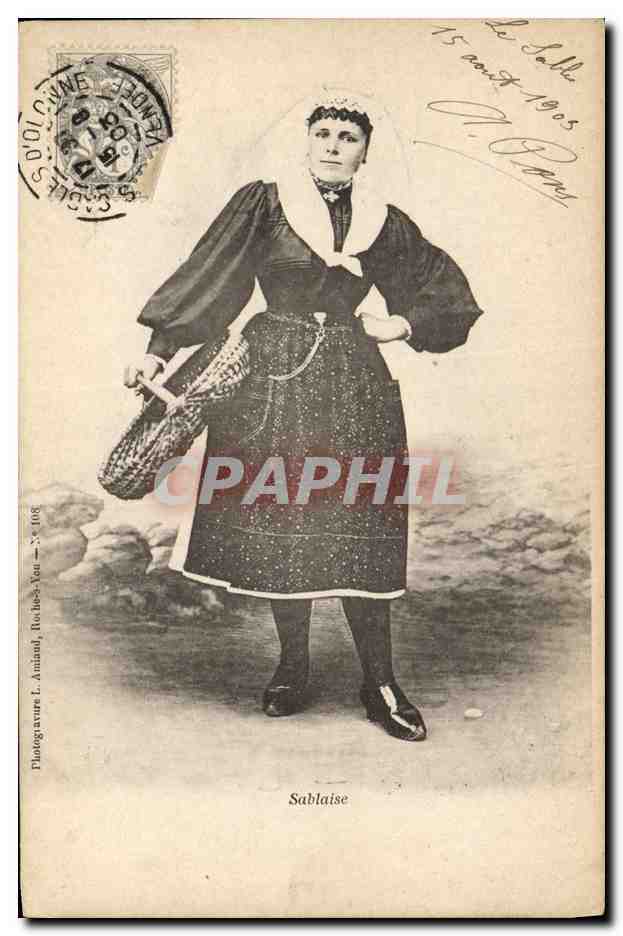 CPA Folklore Sablaise 