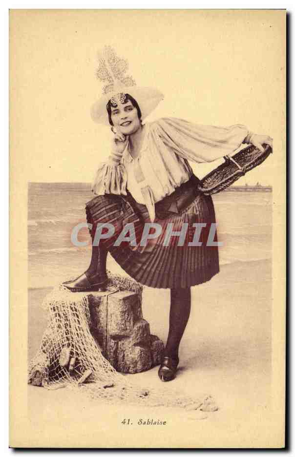 CPA Folklore Sablaise 