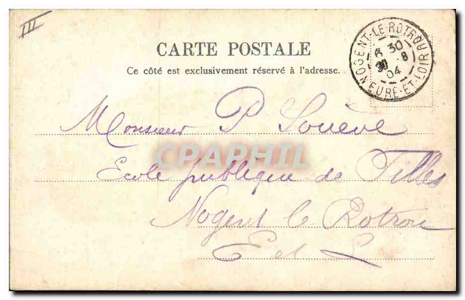 CPA Folklore Vrai Sablaise  — Verso