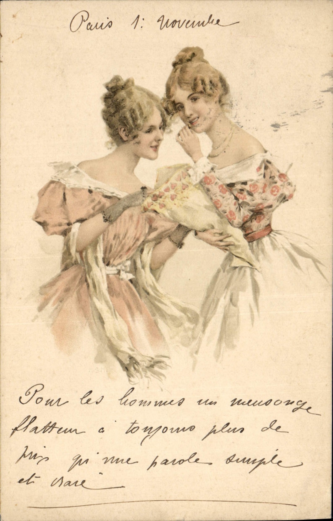 CPA Fantaisie Illustrateur Femmes 