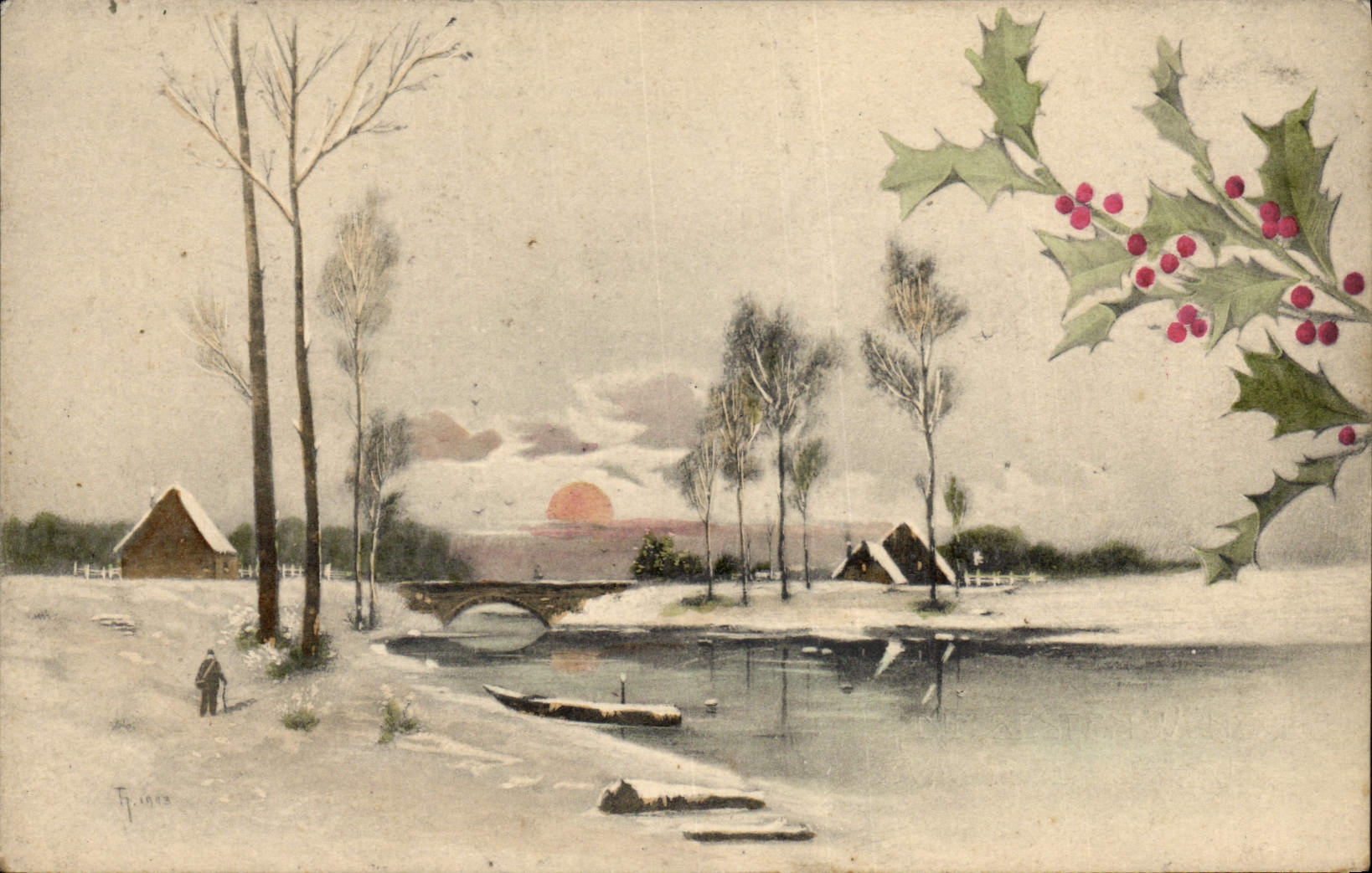 CPA Fantaisie Illustrateur Paysage 