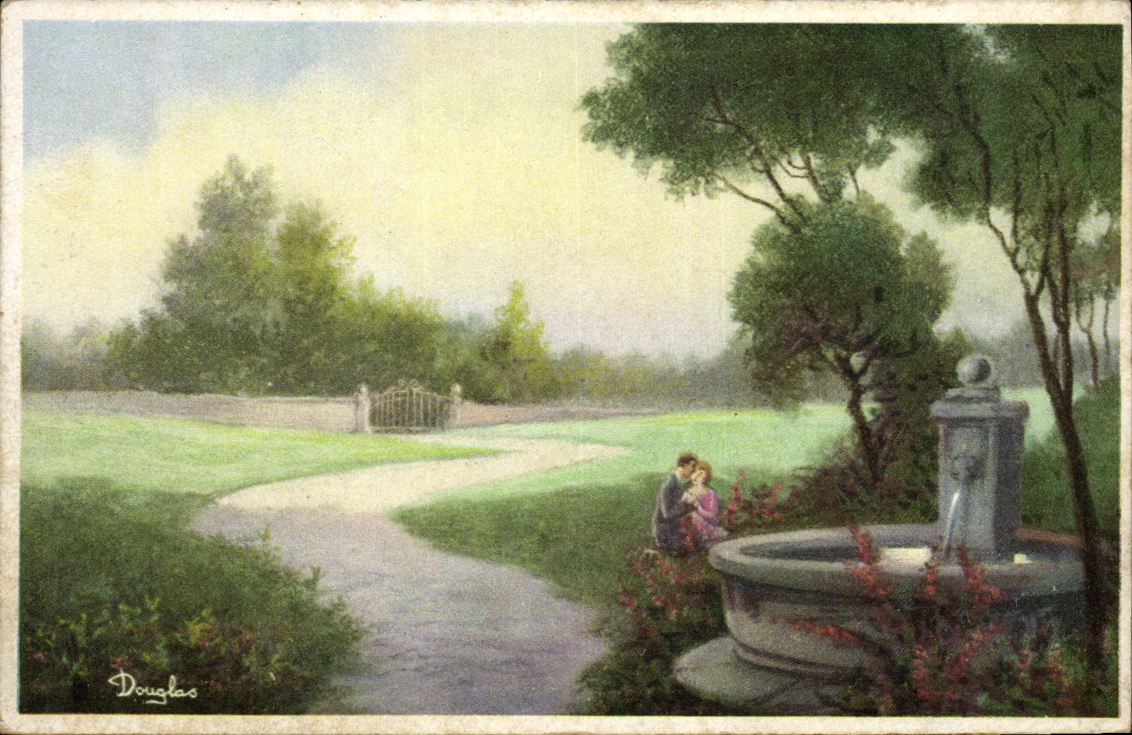 CPA Fantaisie Illustrateur Paysage 