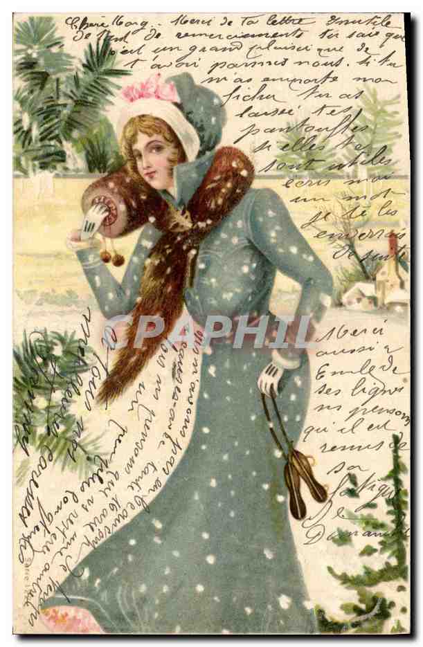 CPA Fantaisie Illustrateur Femme 