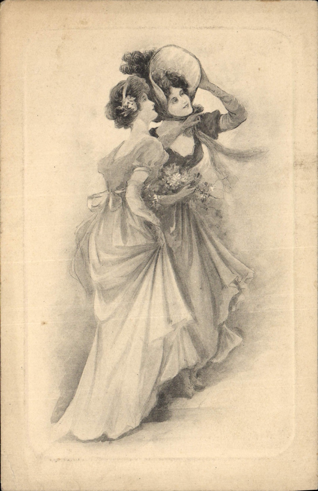 CPA Fantaisie Illustrateur Femmes 