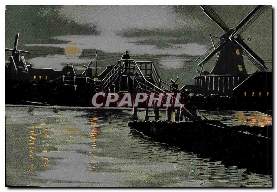 CPA Fantaisie Illustrateur Moulin a vent 