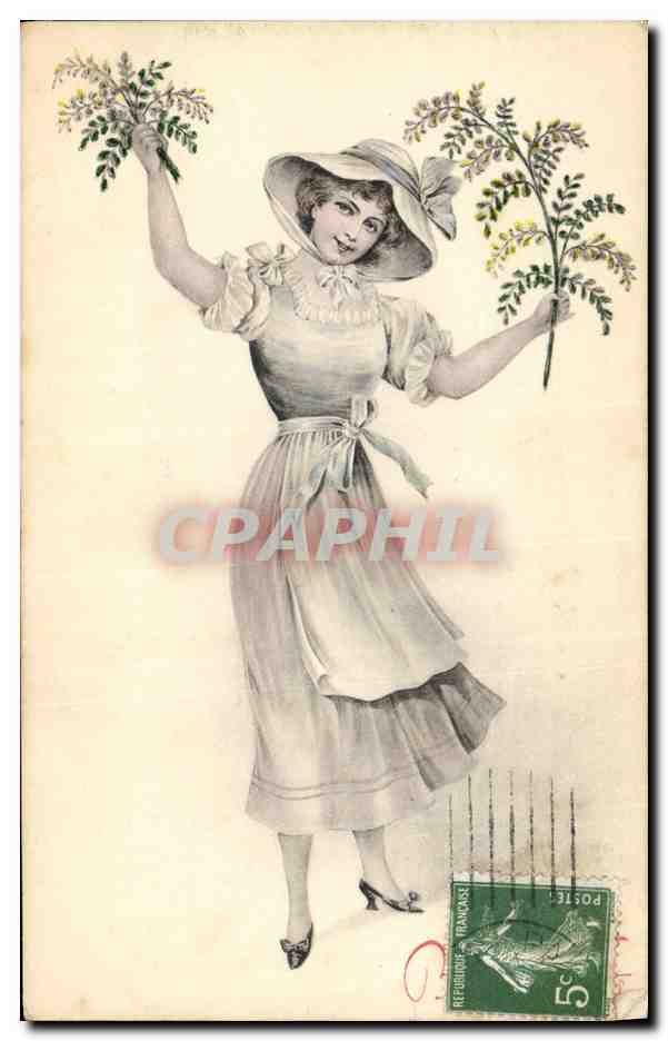 CPA Fantaisie Illustrateur Femme 