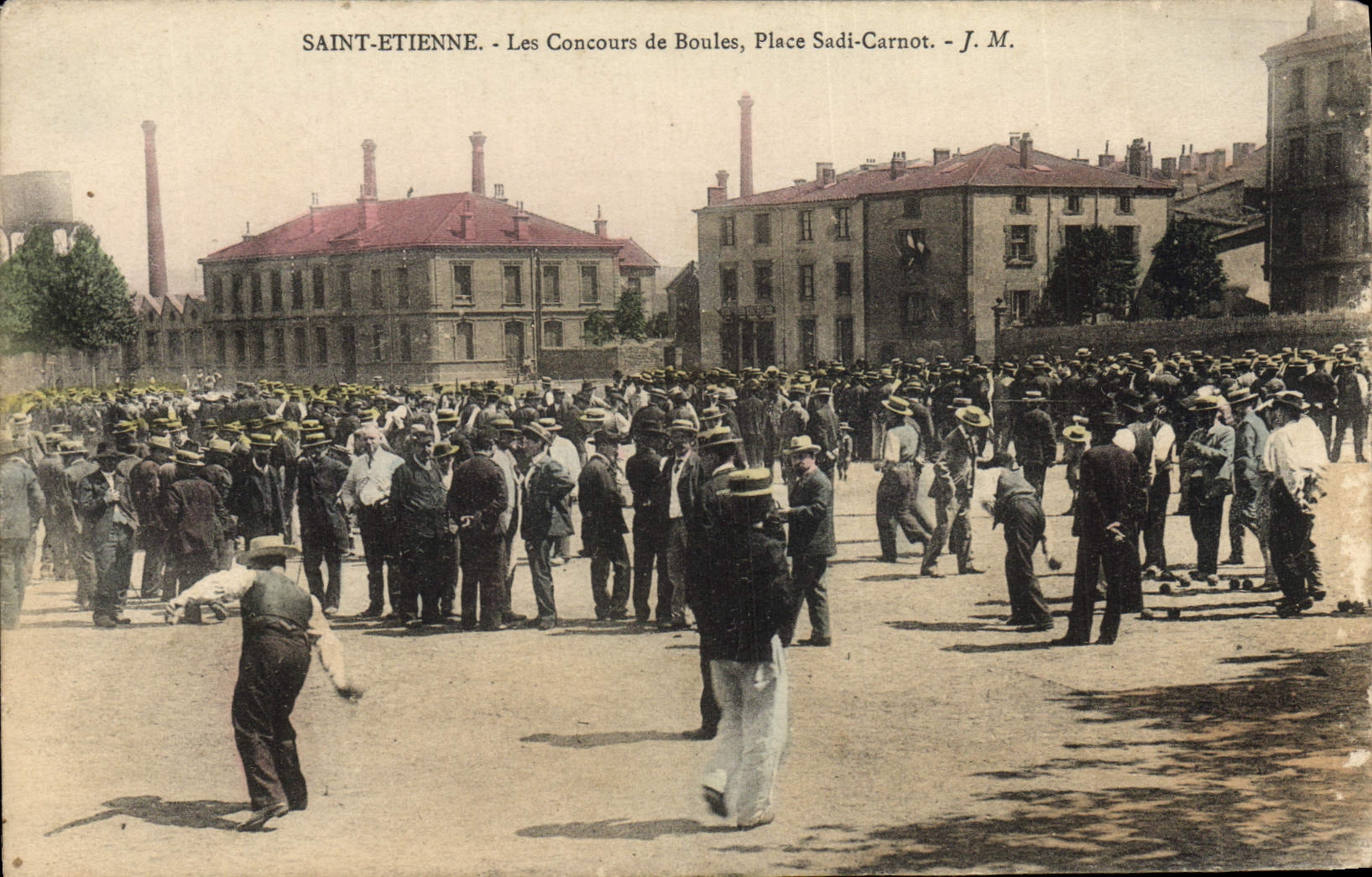 CPA Petanque Saint Etienne Les concours de boules Place Sadi Carnot 