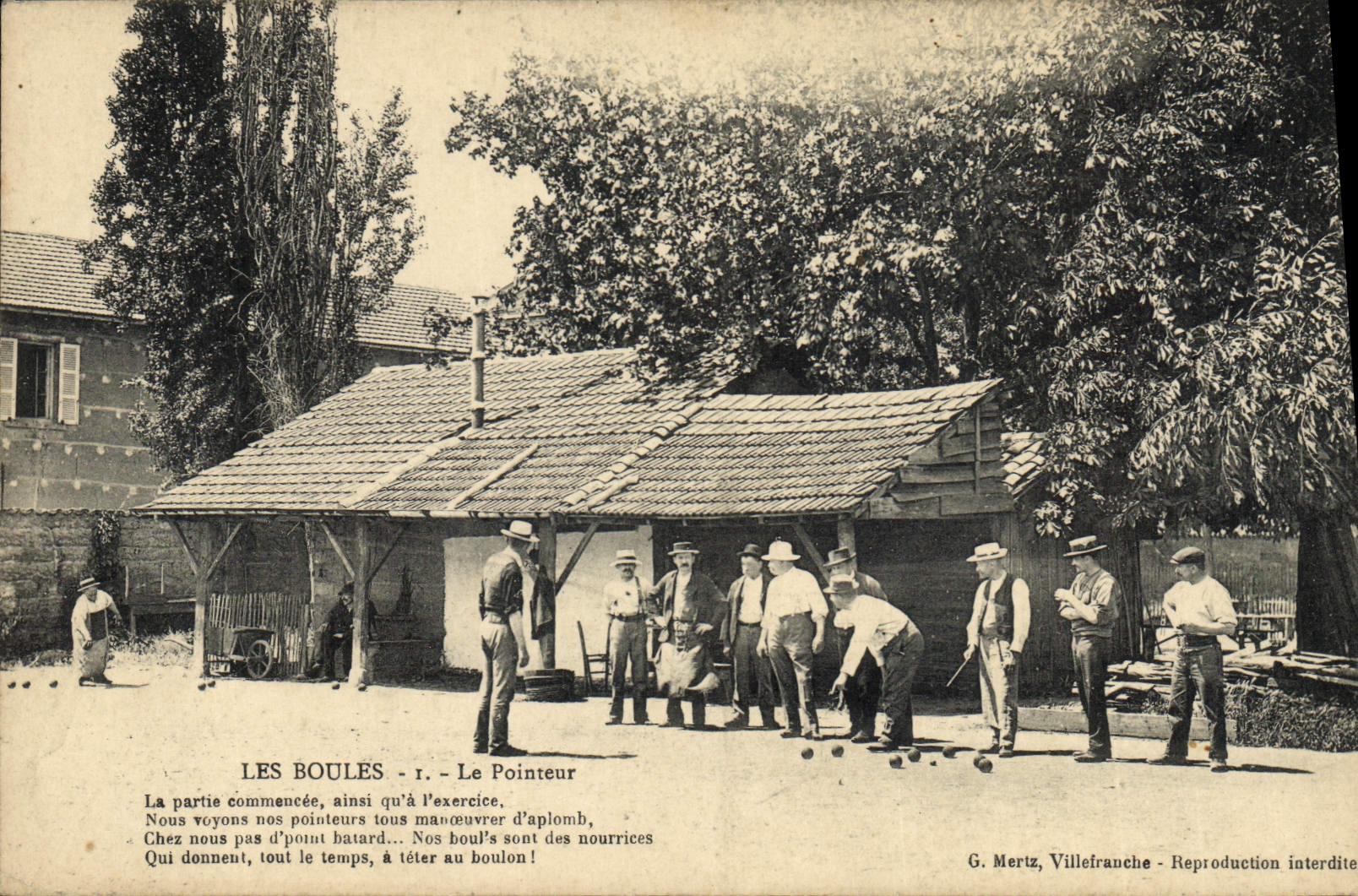 CPA Petanque Les boules Le pointeur TOP 