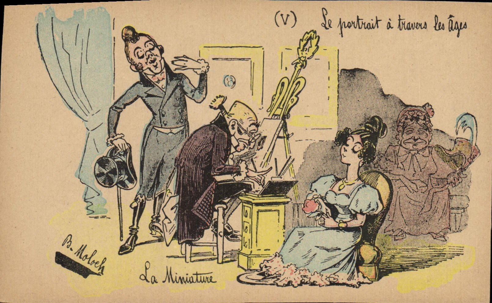 CPA Fantaisie Illustrateur Le portrait a travers les ages la miniature 