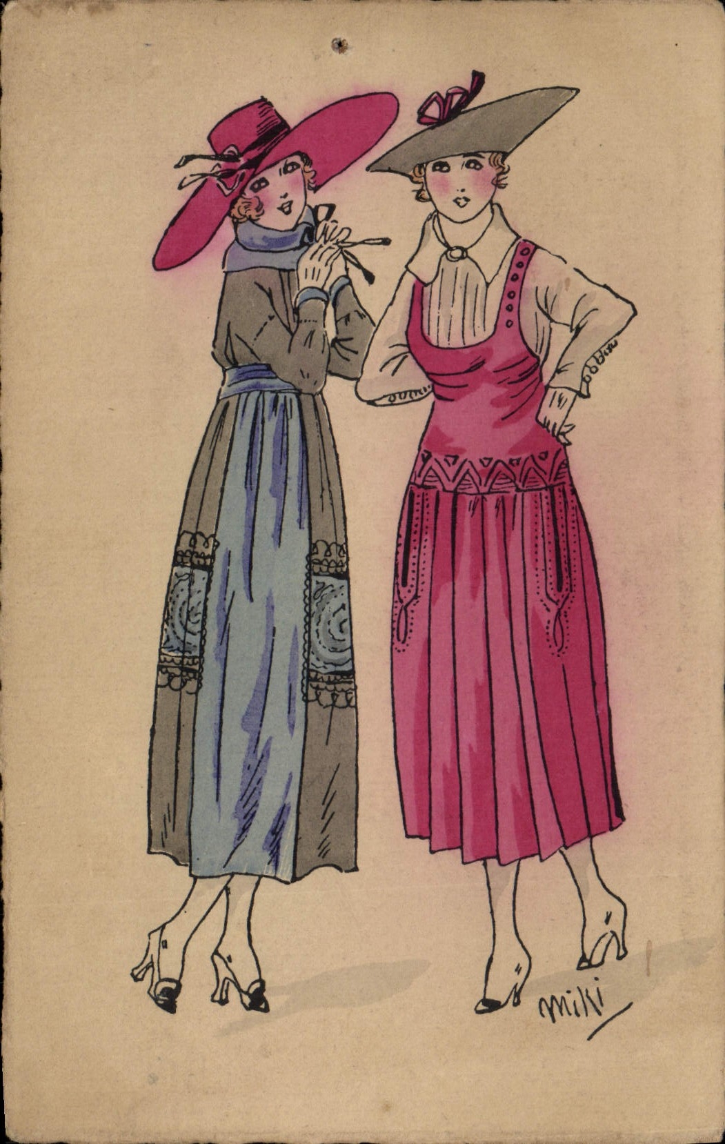 CPA Fantaisie Illustrateur Miki Femmes 