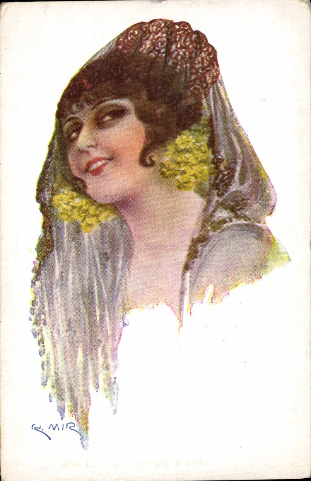Femme en voile — R. Mir — Éditions Victoria, N. Coll Suletí, Barcelone