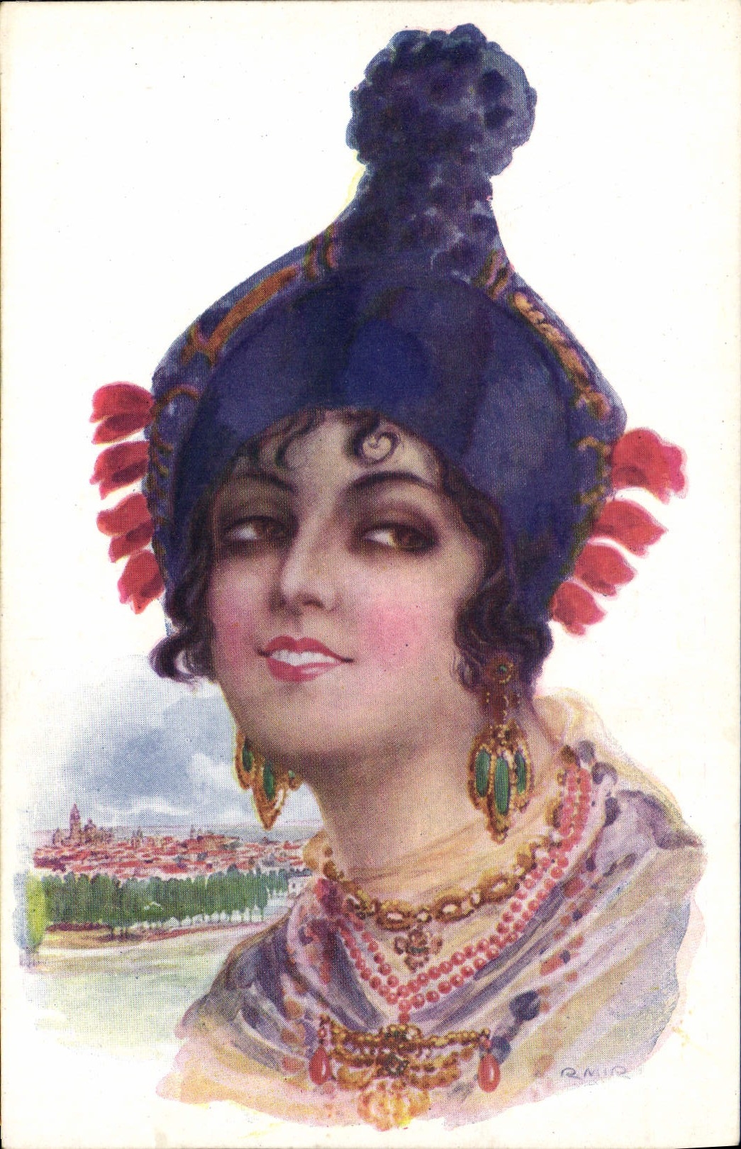 CPA Fantaisie Illustrateur Mir Femme 