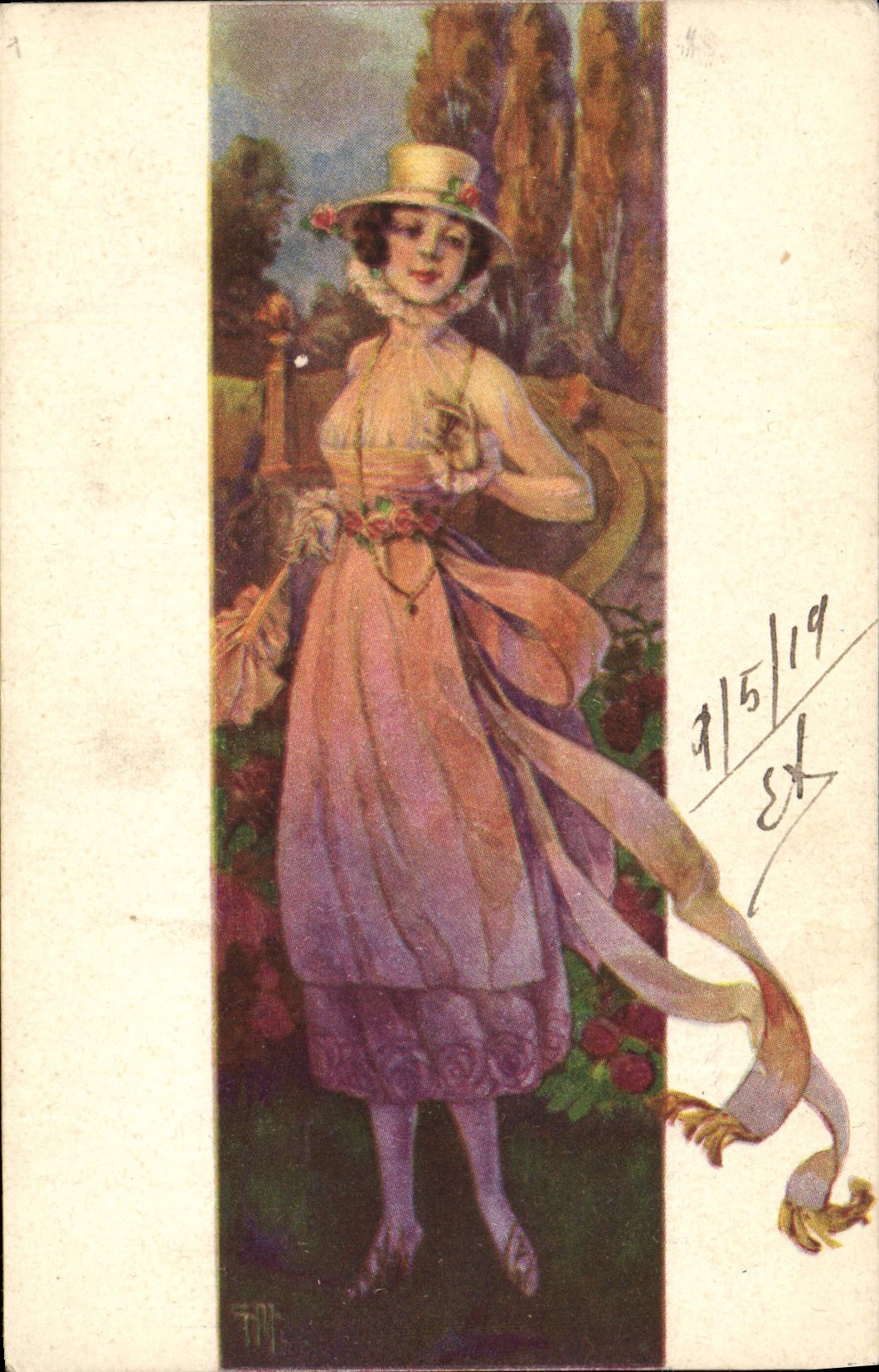 CPA Fantaisie Illustrateur Molugani Femme
