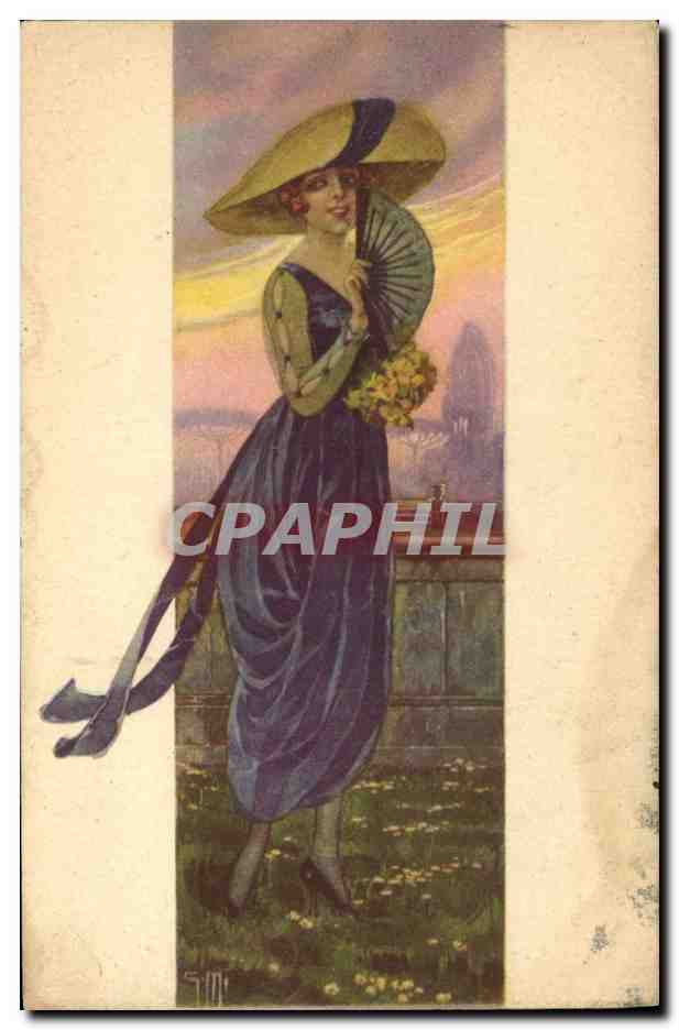 CPA Fantaisie Illustrateur Molugani Femme 