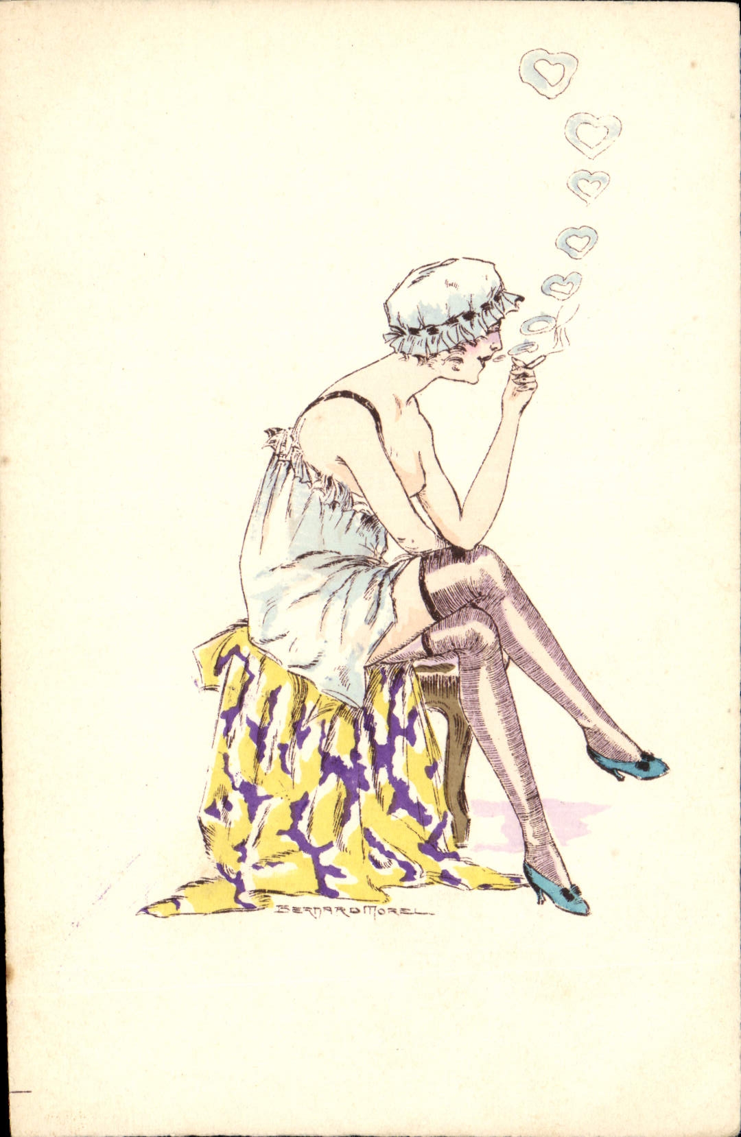 CPA Fantaisie Illustrateur Morel Femme 