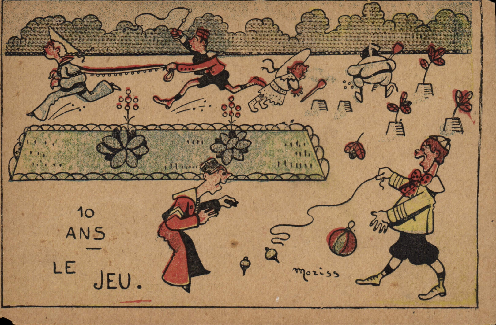 CPA Fantaisie Illustrateur Moriss 10 ans le jeu 