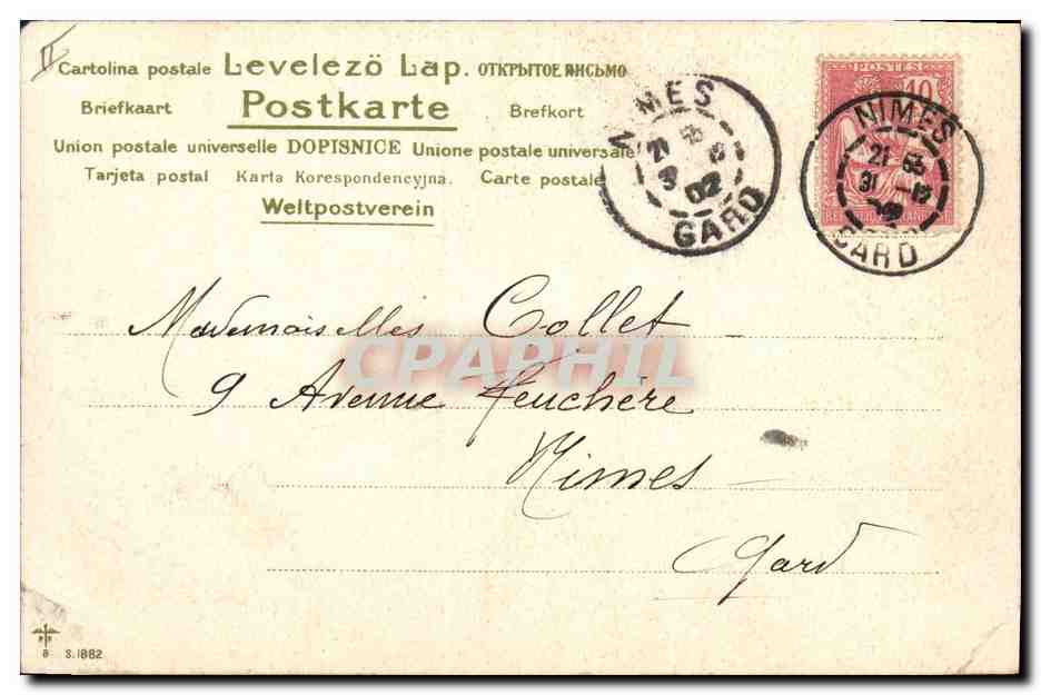 CPA Fantaisie Fleurs  — Rückseite