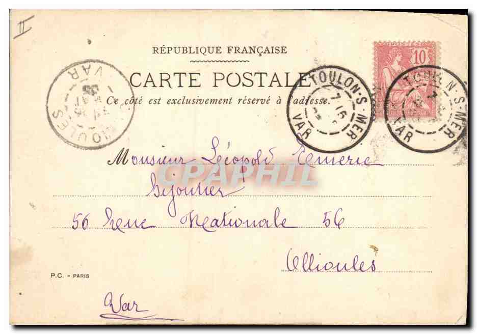 CPA Fantaisie Fleurs  — Rückseite
