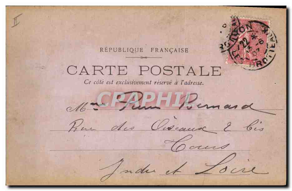 CPA Fantaisie Fleurs (a la main)  — Verso