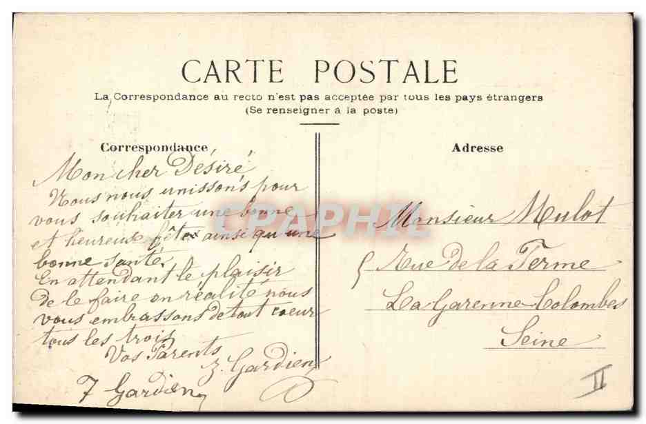 CPA Fantaisie Fleurs  — Rückseite