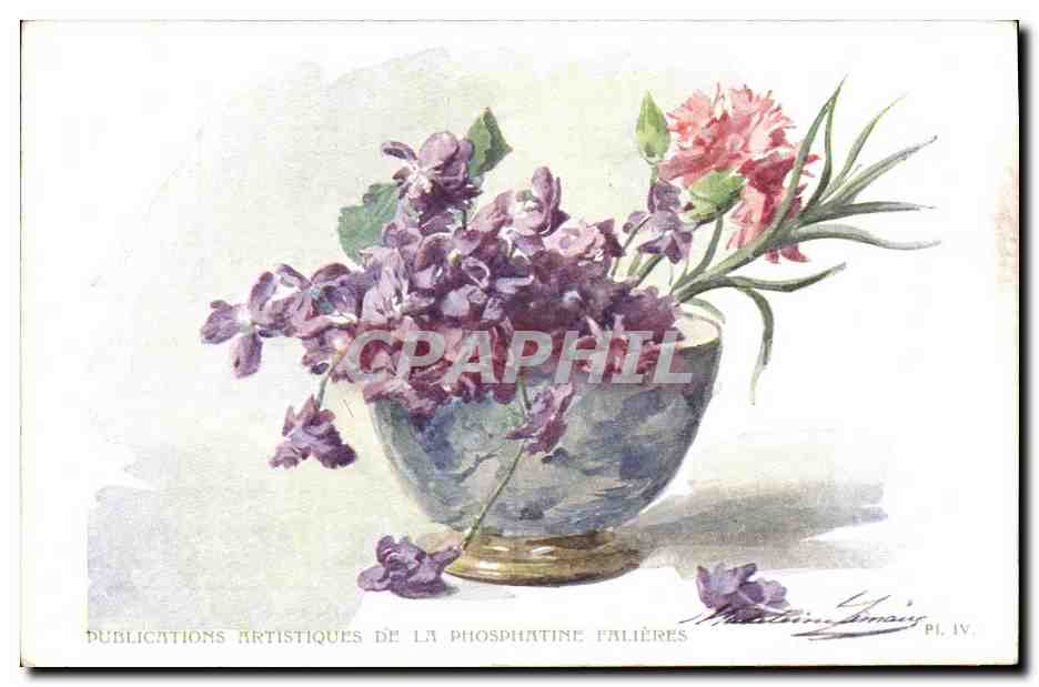 CPA Fantaisie Fleurs Phosphatine Falieres 