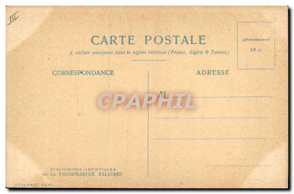 CPA Fantaisie Fleurs Phosphatine Falieres  — Verso