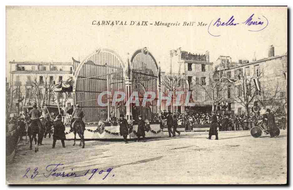 CPA Carnaval d'Aix en Provence Menagerie Bell Mer 