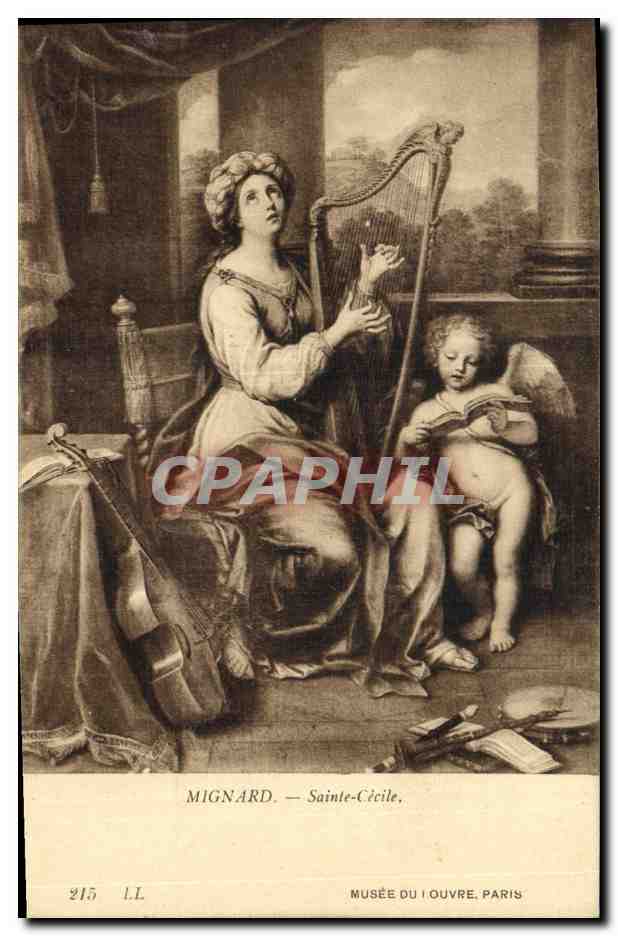CPA Mignard Sainte Cecile Musee du Louvre Paris 