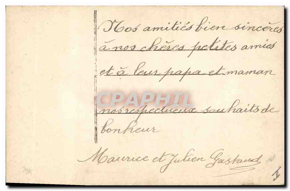 CPA Cochon Porc Enfant  — Rückseite