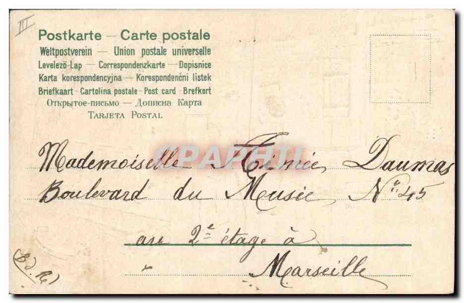 Pâques — lapins en costume — éditeur non visible — Verso