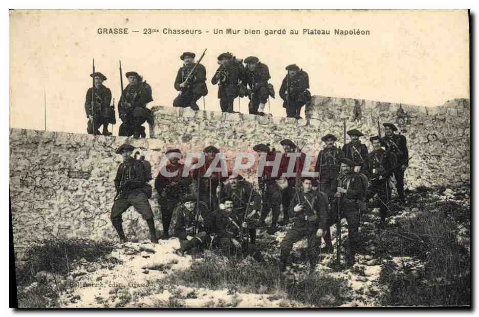 Grasse — 23ème Chasseurs — Un Mur bien gardé au Plateau Napoléon