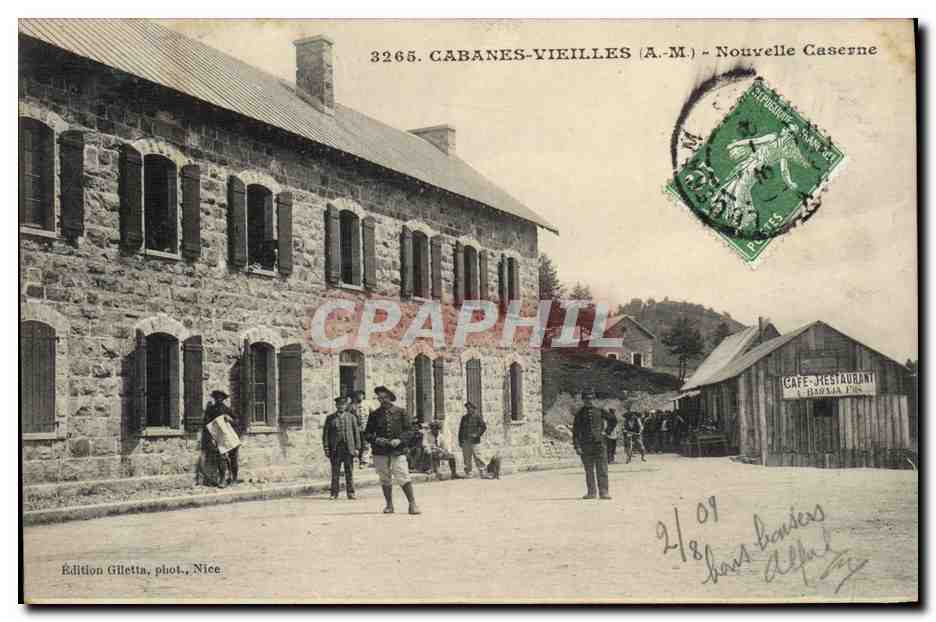CPA Militaria Chasseurs Alpins Cabanes Vieilles Nouvelle caserne 