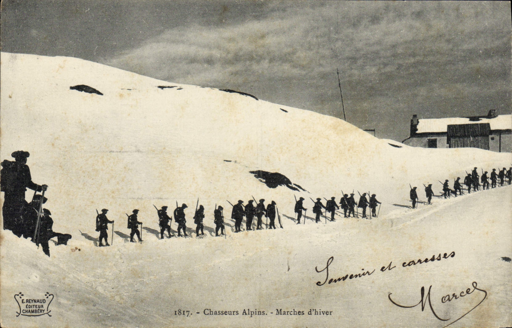 Chasseurs Alpins - Marches d'hiver — E. Reynaud, Chambéry, n°1817