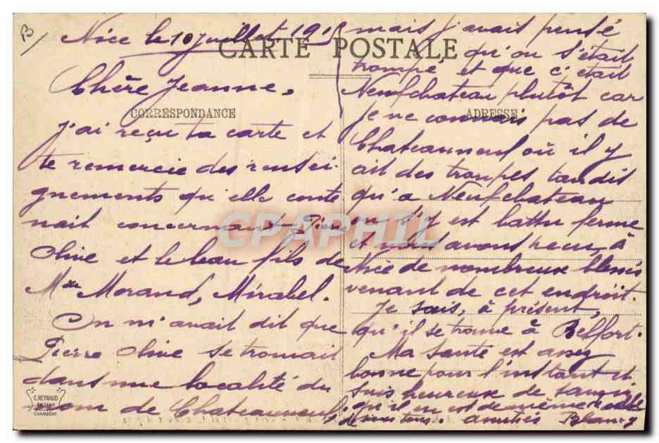 CPA Militaria Chasseurs Alpins A la frontiere Franco italienne Bersagliers et Chasseurs Alpins  — Rückseite
